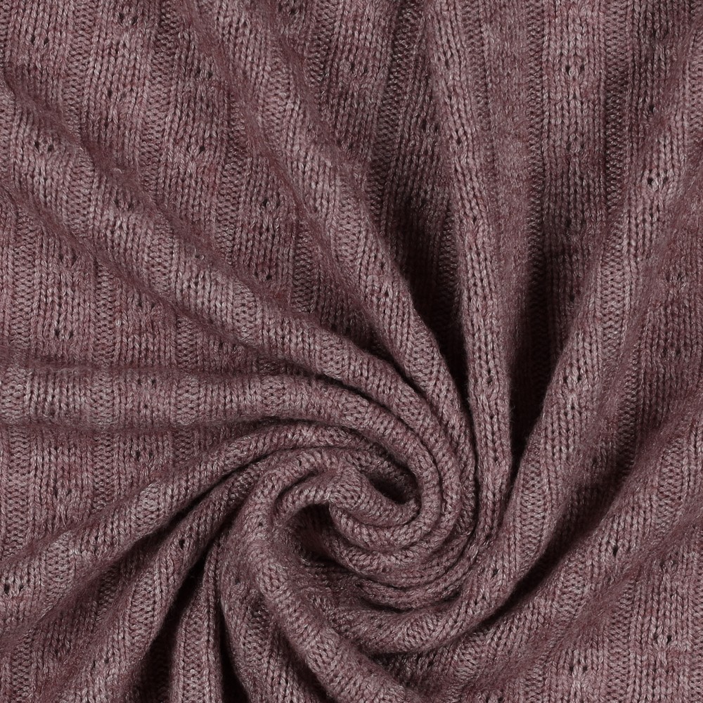 Jersey Knitted Cable Old Rose