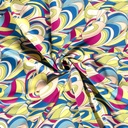 Viscose twill print abstract groen