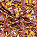 Viscose twill print abstract brique