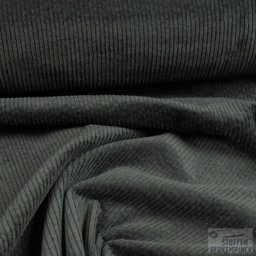 Stretch Corduroy Zwart