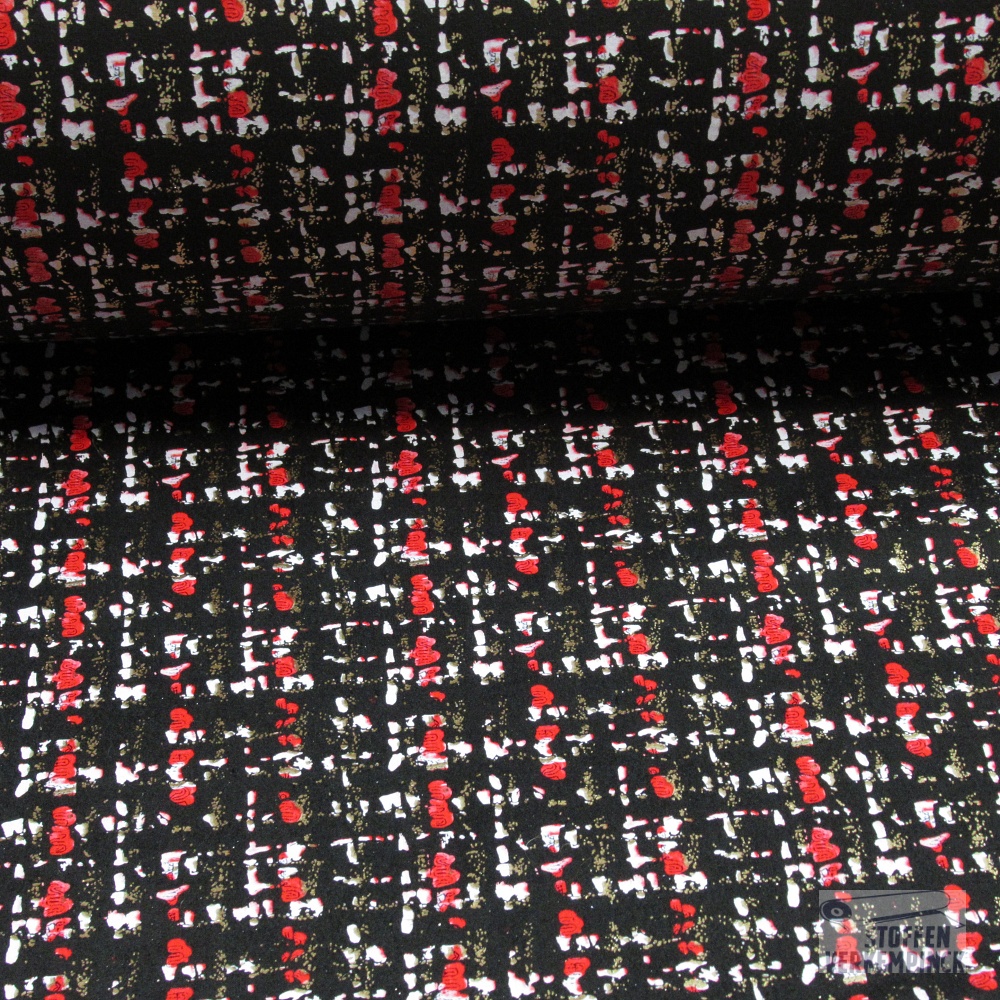 Stretch Suède Print Chanel Red