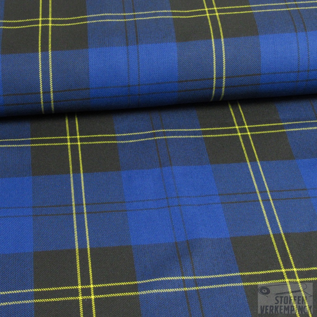 Tartan Checks Groot Blauw/Geel