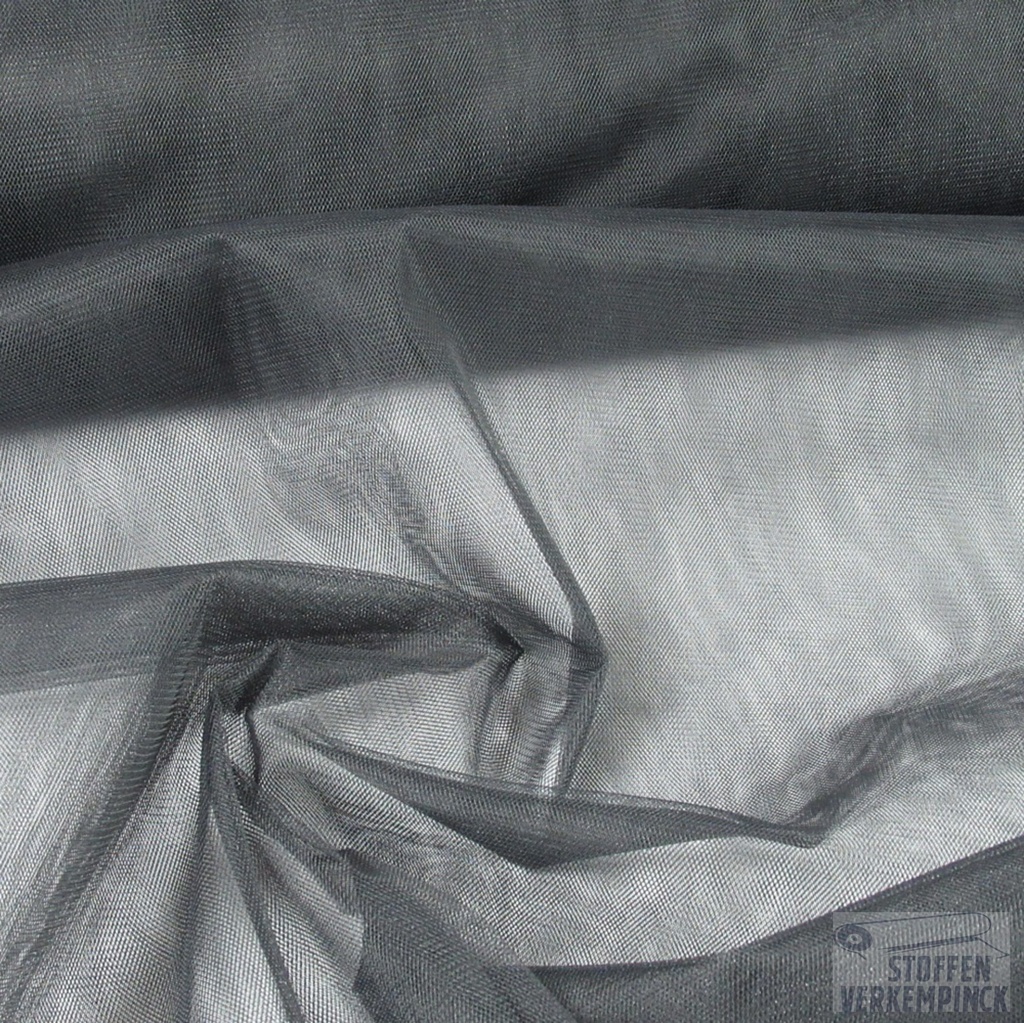 Tulle Soepel 300cm. Zwart