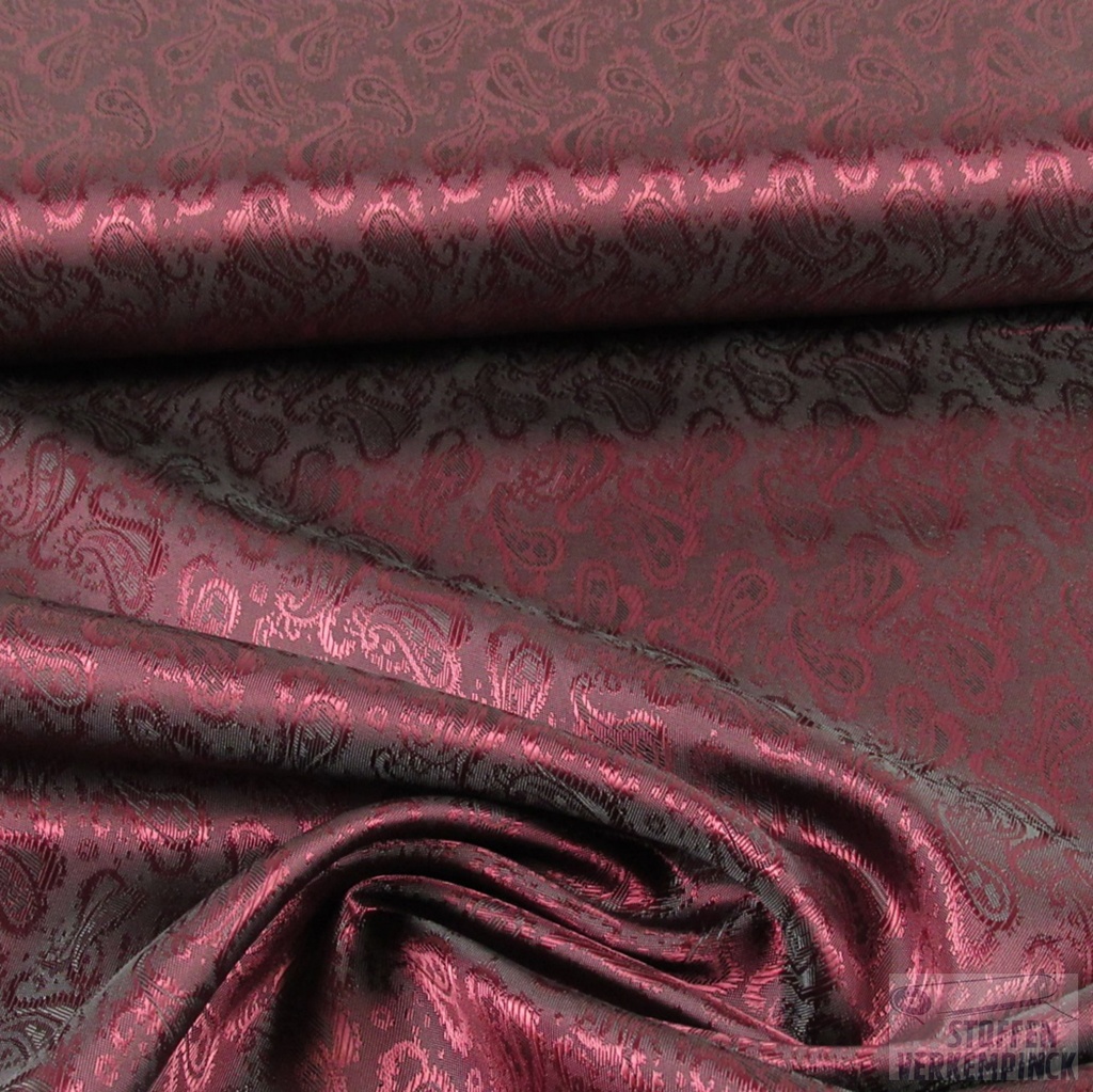 Voering Jacquard Cashmir Bordeaux