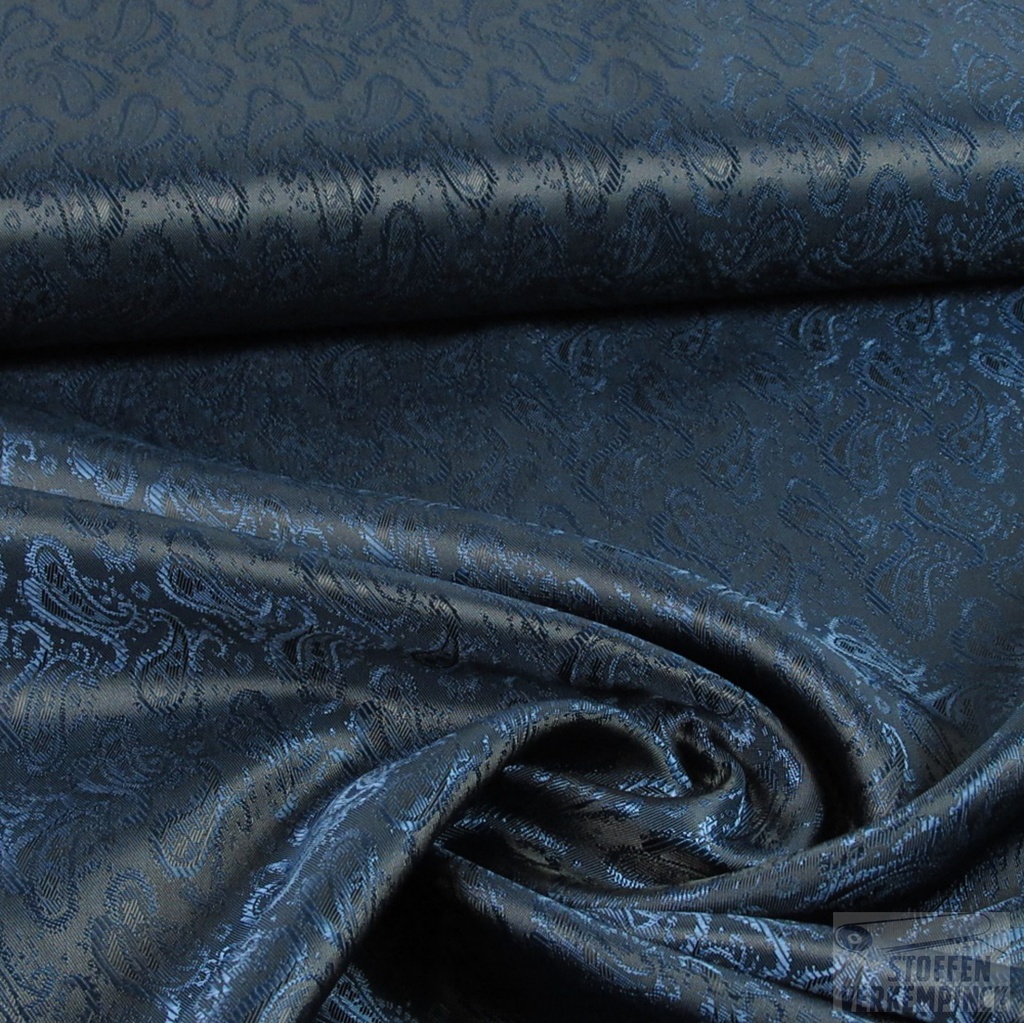 Voering Jacquard Cashmir Marine