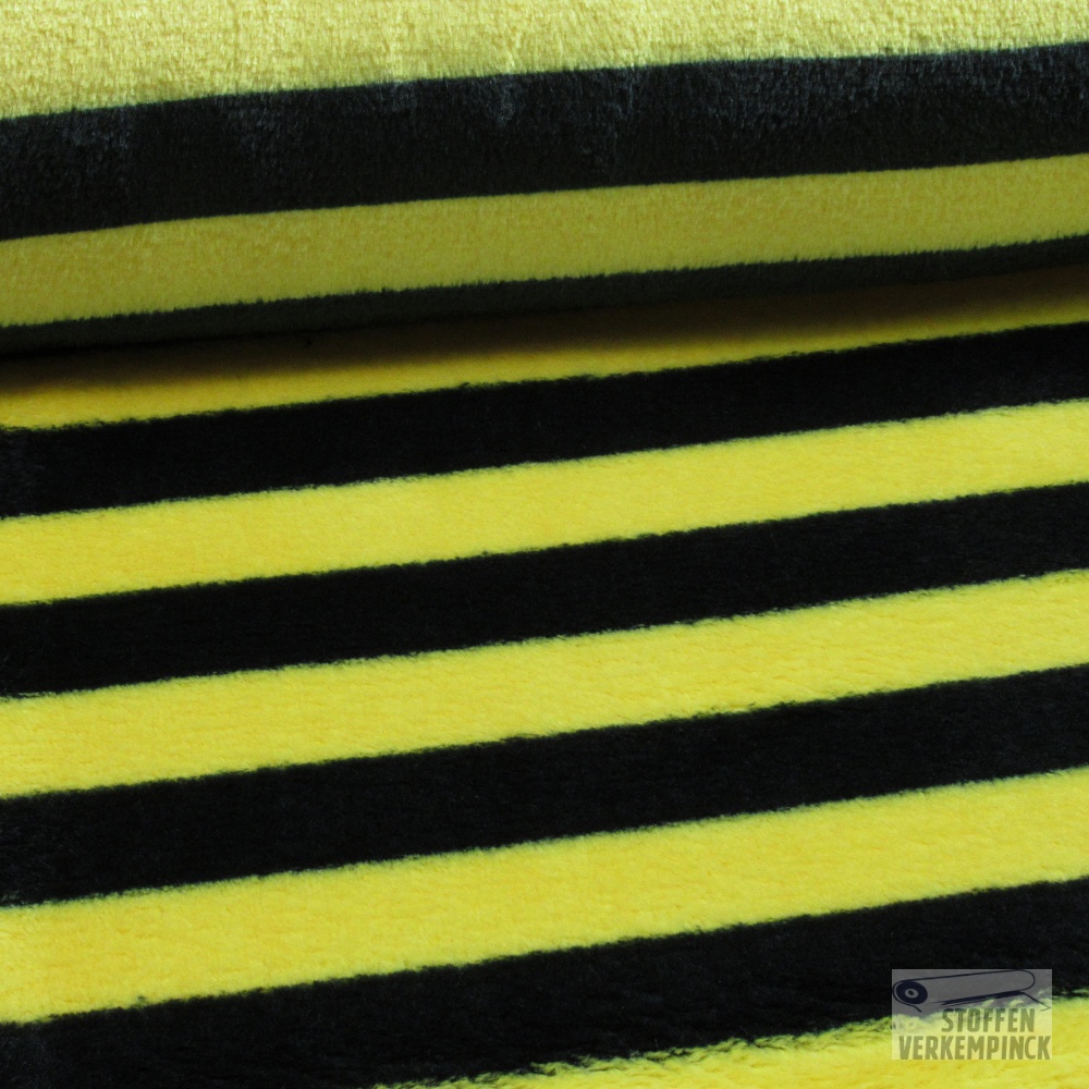 Wellness Fleece Strepen 24 mm Geel/Zwart