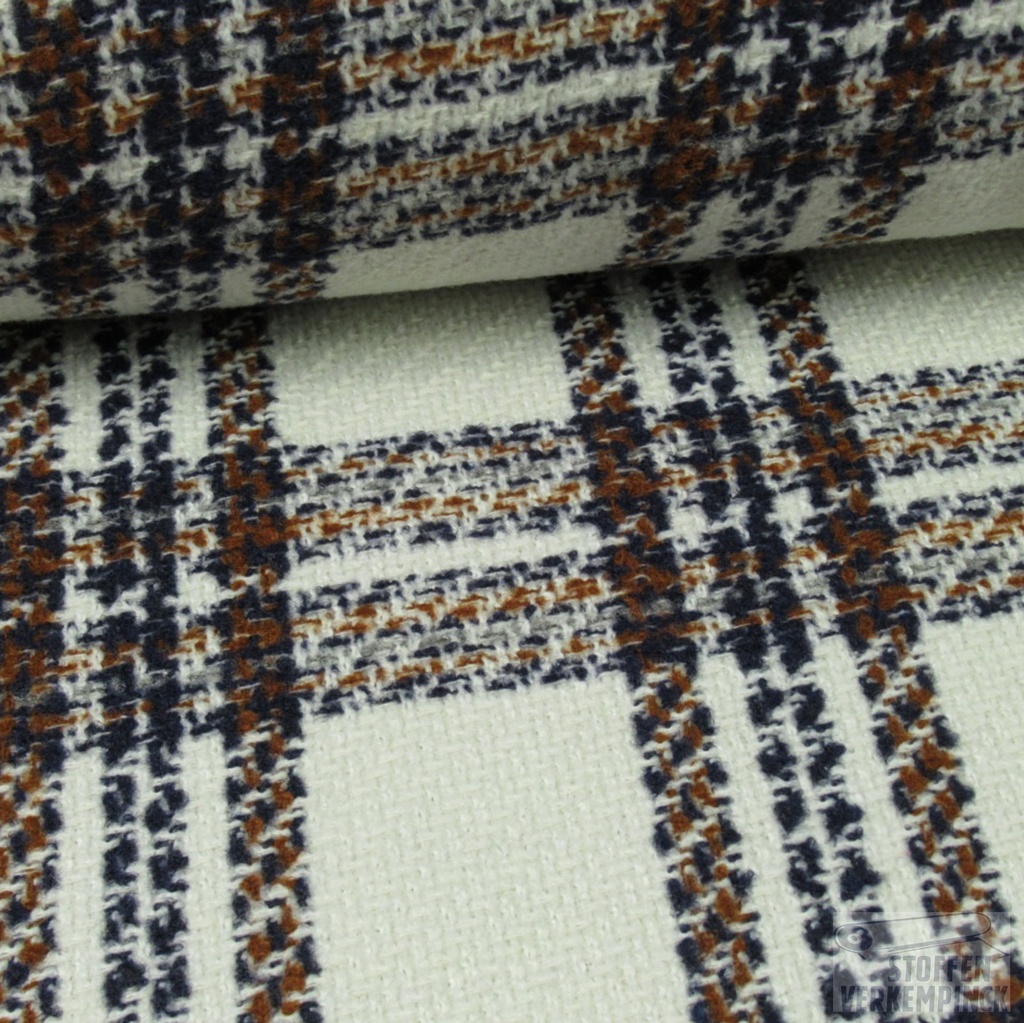 Woven Check Navy Ecru Roest