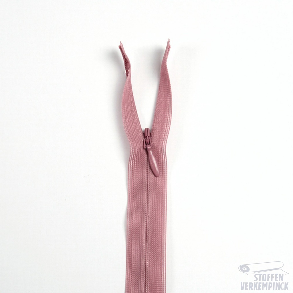 YKK Blinde rits niet deelbaar -22cm-Oud roze