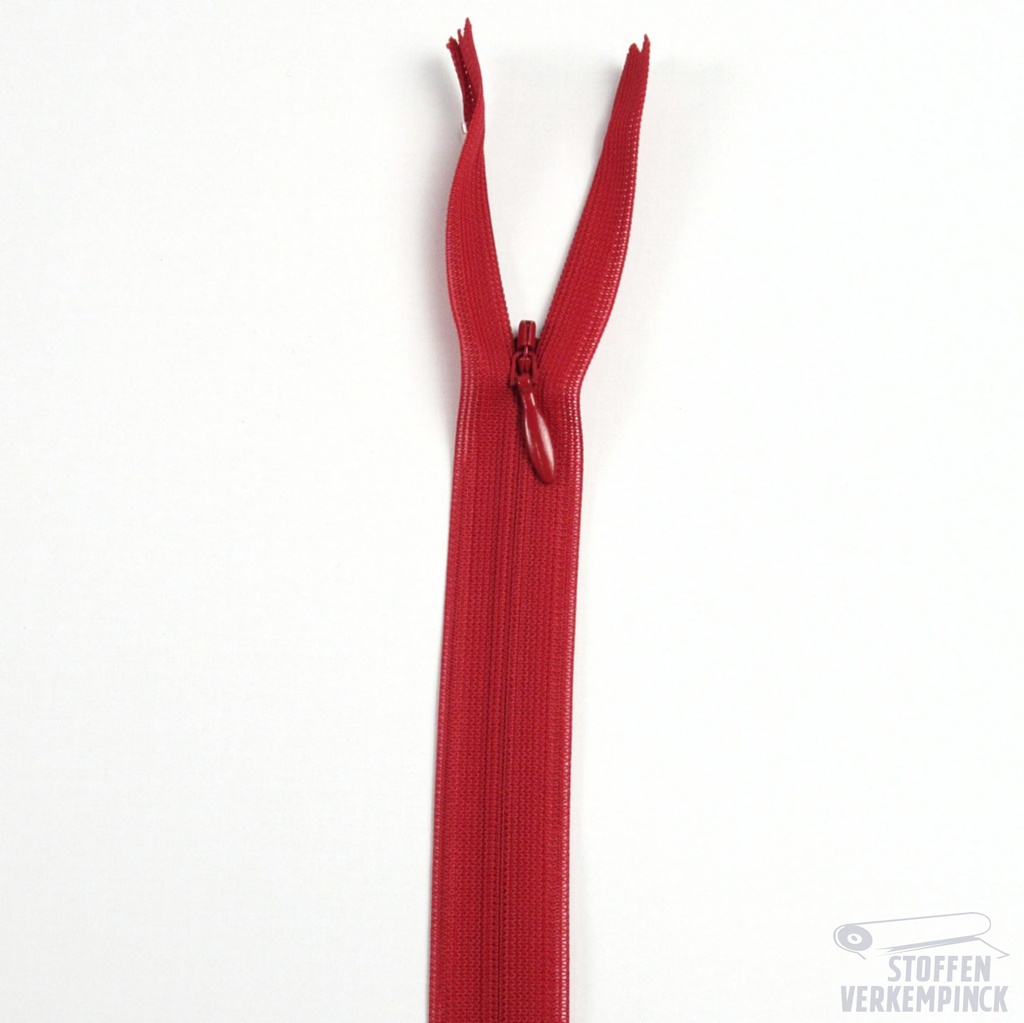 YKK Blinde rits niet deelbaar -22cm-Rood