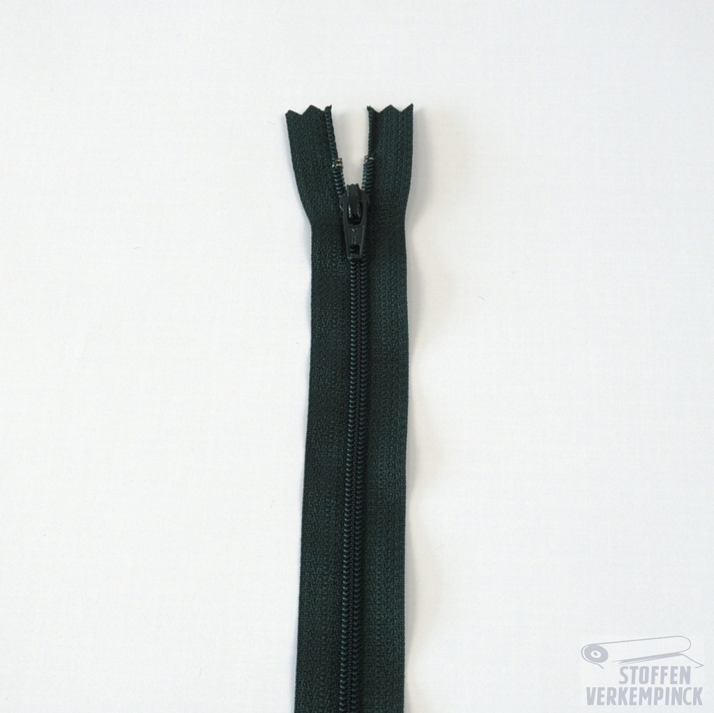 YKK Nylon spiraalrits niet deelbaar -12cm-Donker Groen