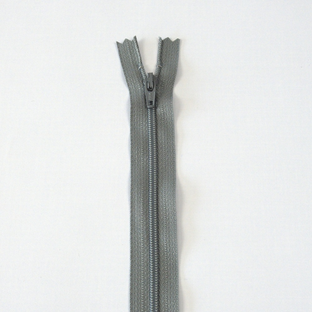 YKK Nylon spiraalrits niet deelbaar -45cm-Grijs