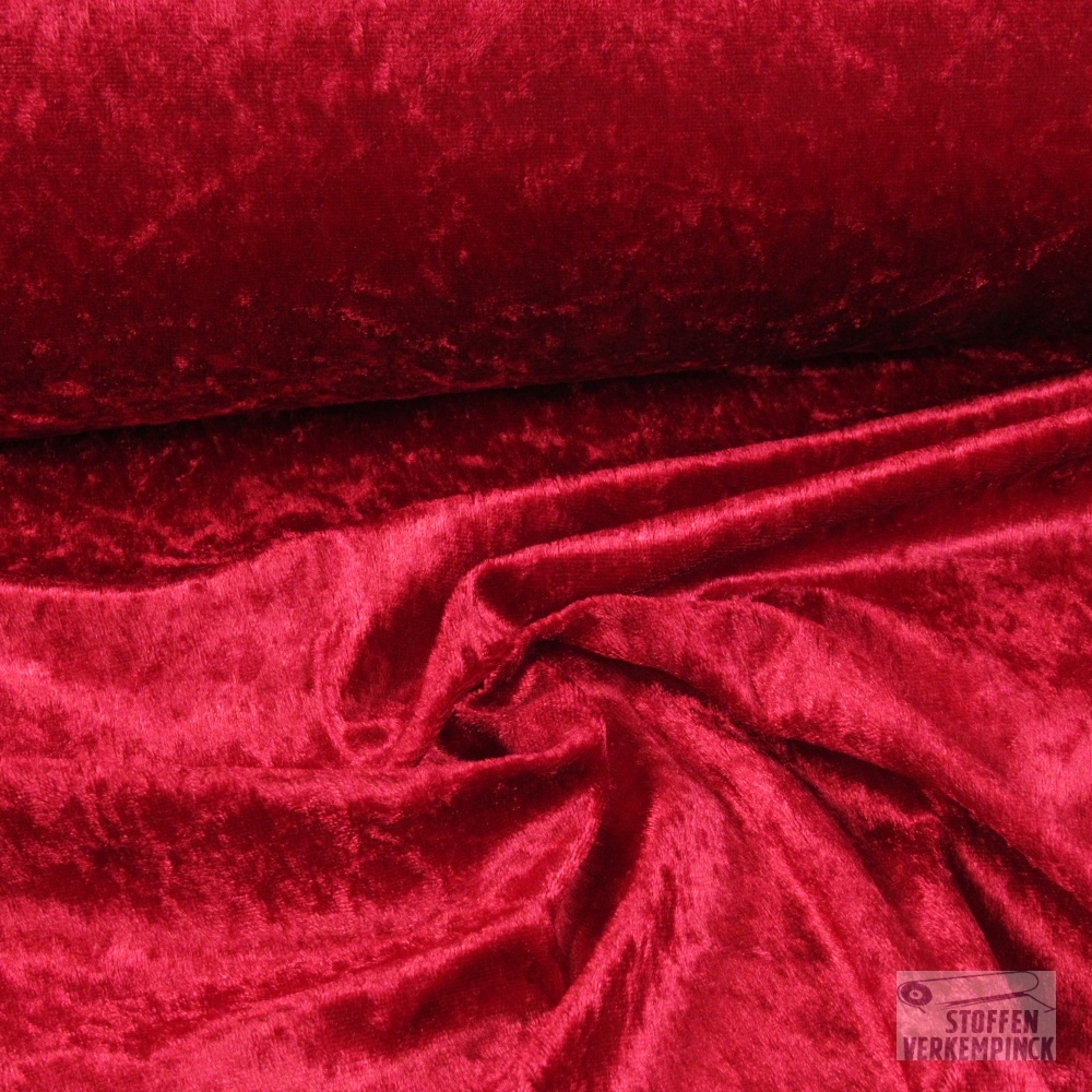 Crushed Velours Hermes Rood