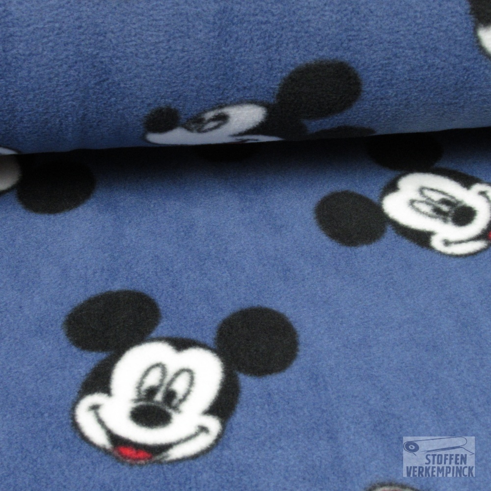 Fleece Mickey Mouse Jeansblauw