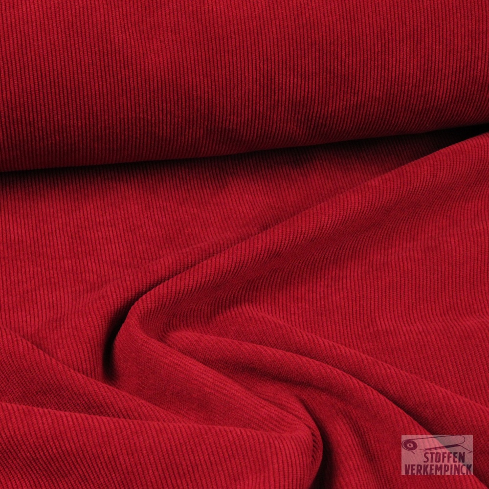 Corduroy Smalle Rib Rood