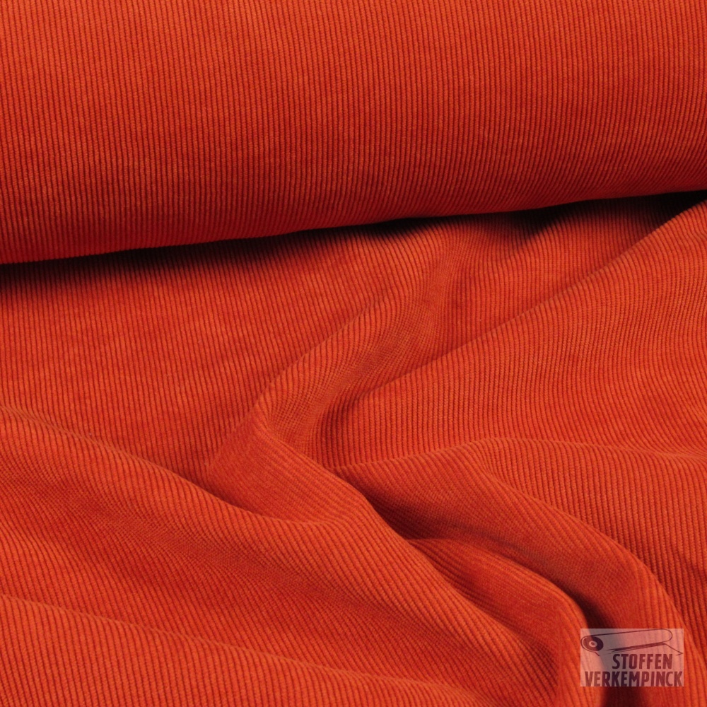 Corduroy Smalle Rib Oranje