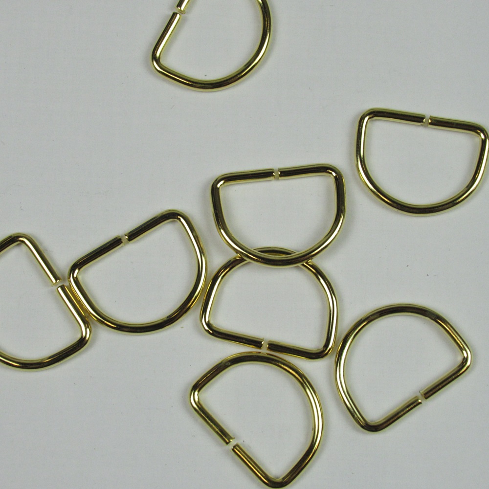 D-ring metaal 25mm Goud (per stuk)