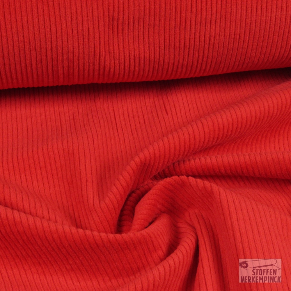 Stretch Corduroy Rood