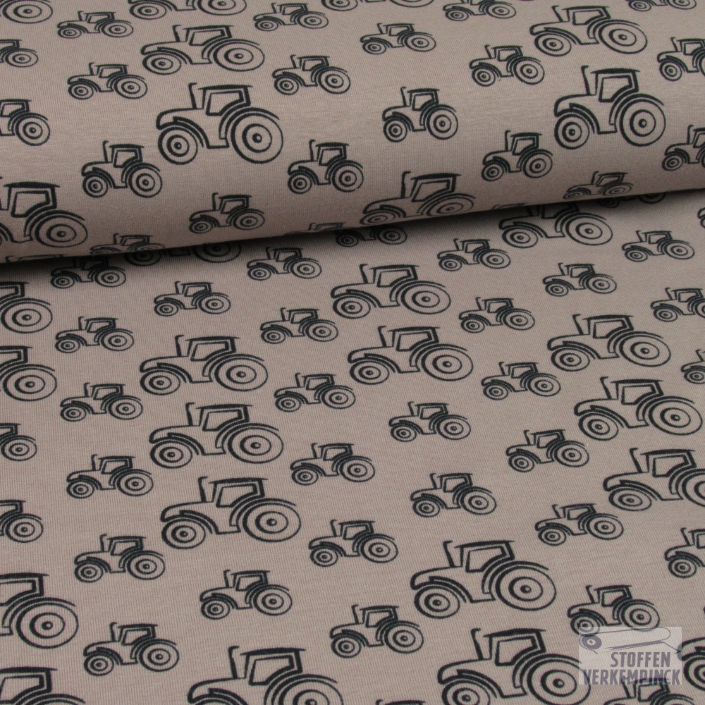 Jersey Print Old Timer Taupe
