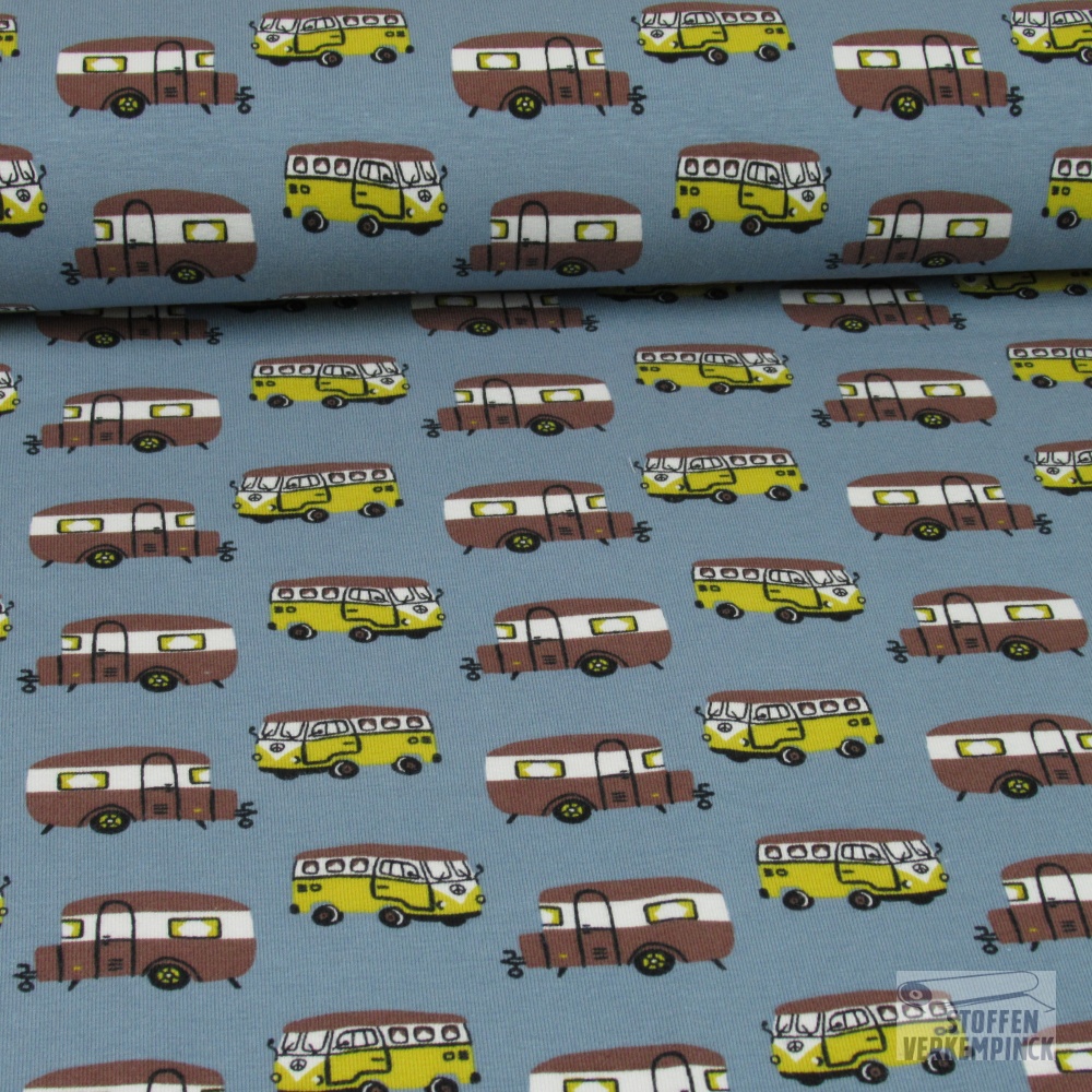 Jersey Print Campers Blauw