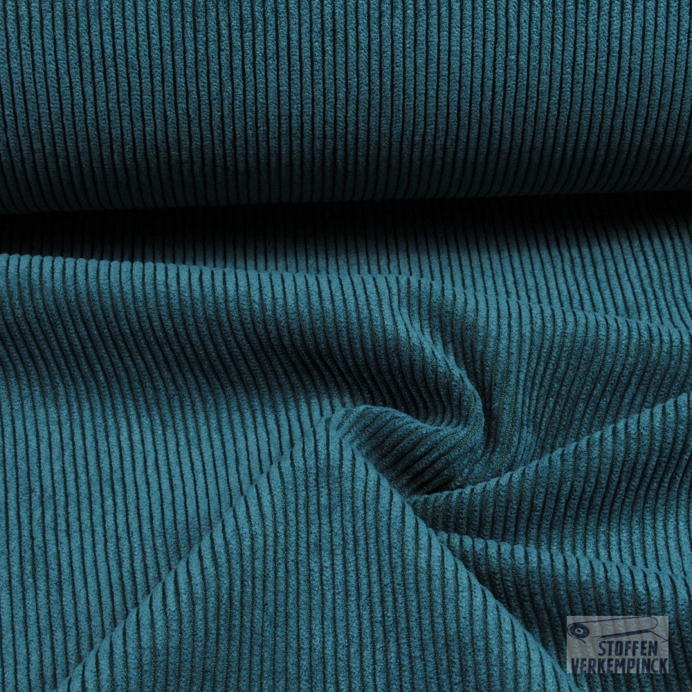 Corduroy Stretch Soepel  Petrol