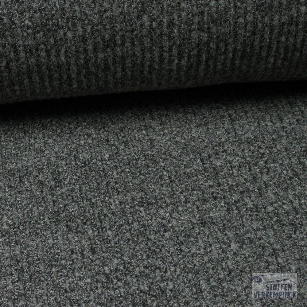 Jersey Rib Brushed Mélange Grijs - LAGE PRIJS