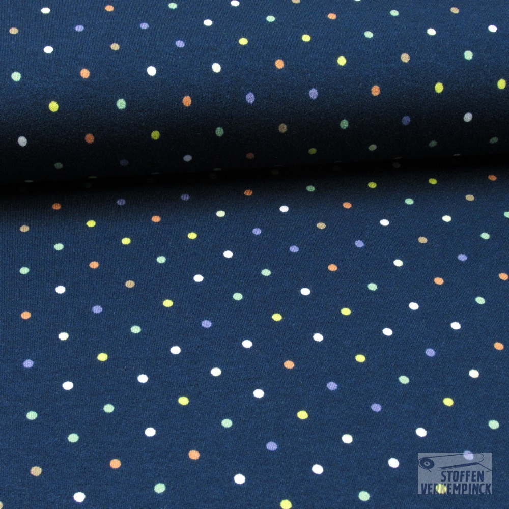 Visco Jersey Multi dots Navy