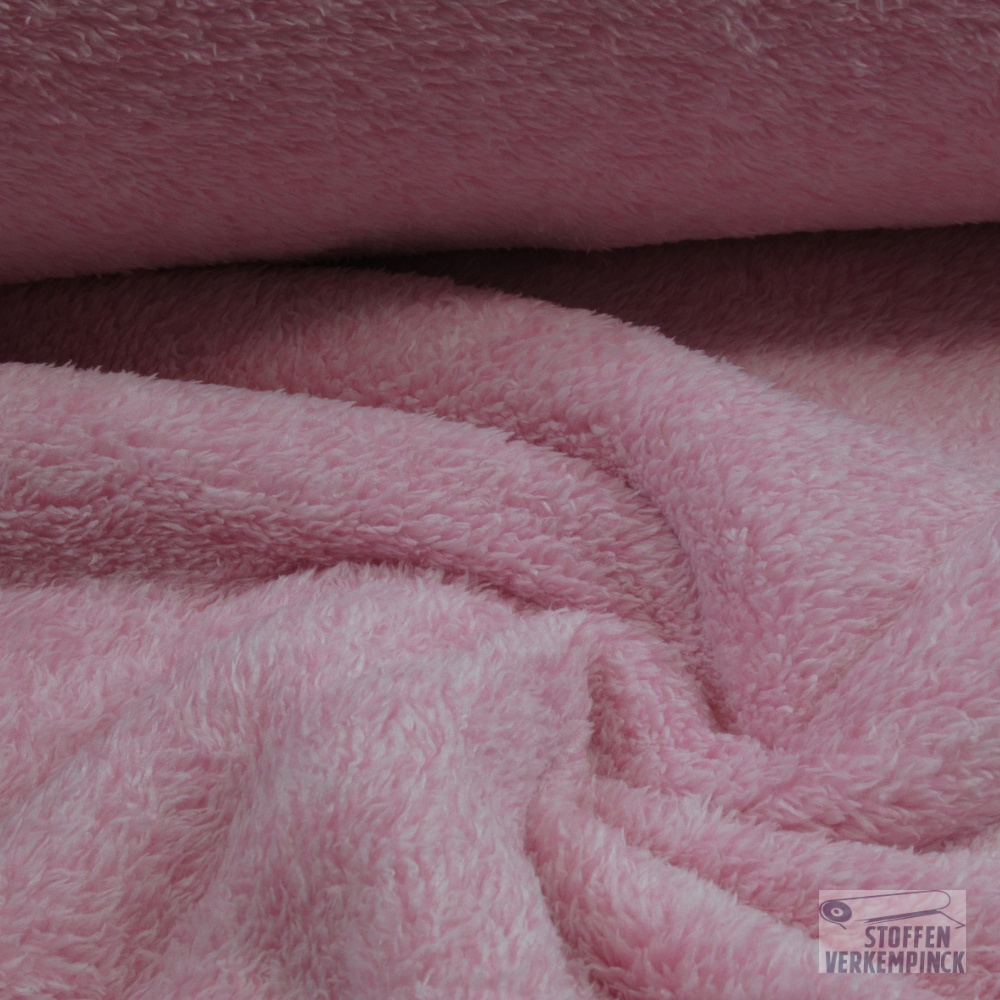 Wellness Fleece Uni Mélange Rose/wit