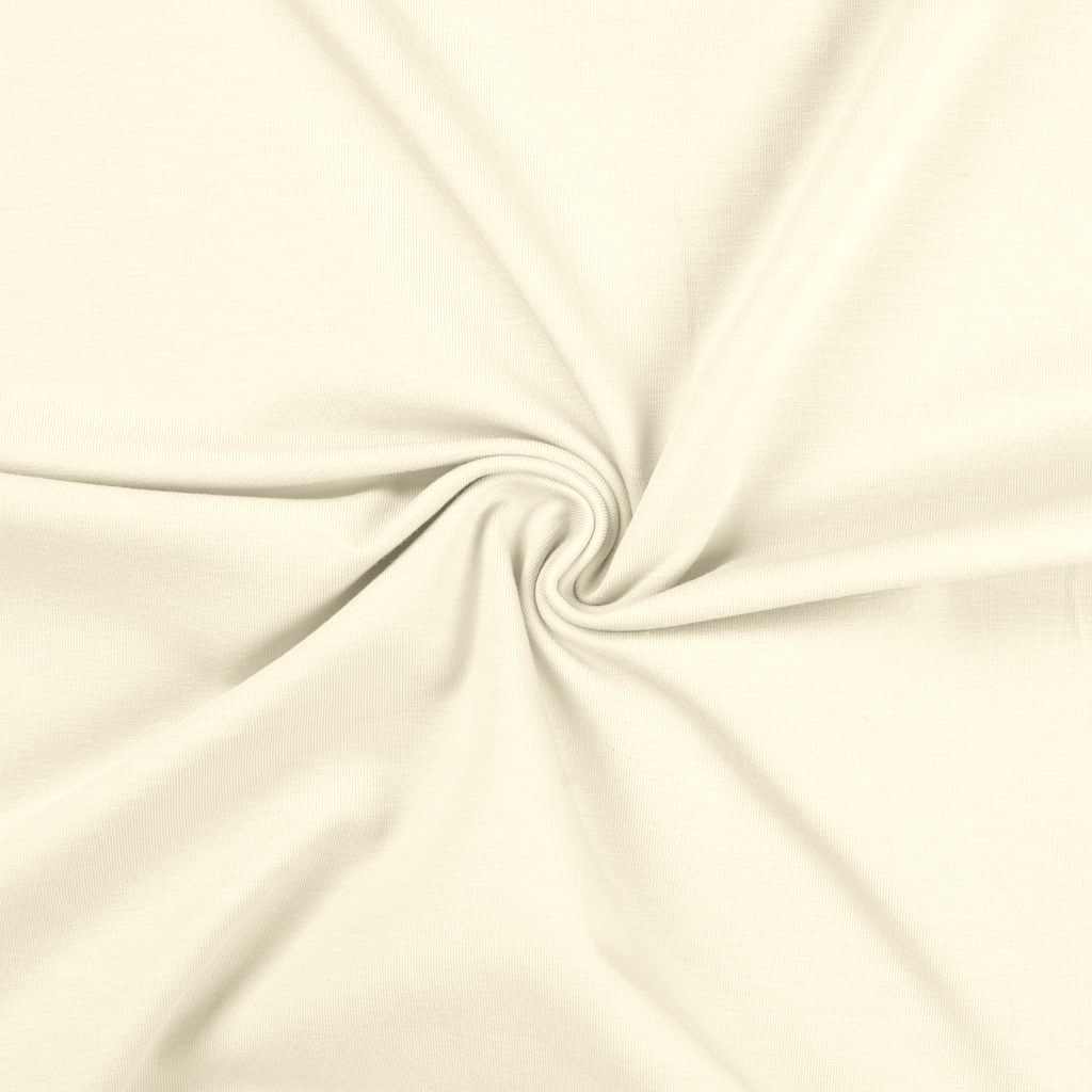 Jersey Katoen Uni Ecru
