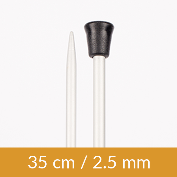 Aluminium single pointed needle 35cm 2.50mm 