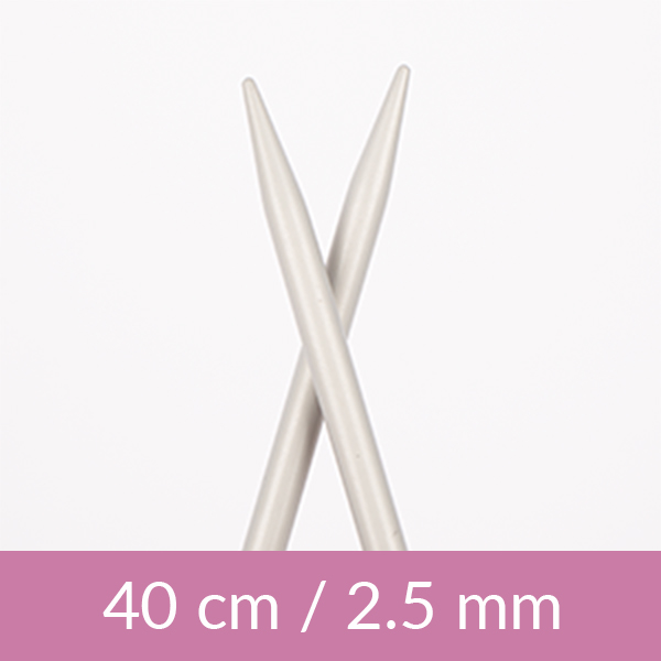 Aluminium circular needle 40cm 2.50mm 