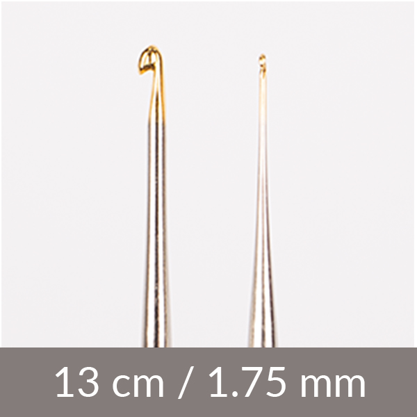 Steel crochet hook 13cm 1.75mm 