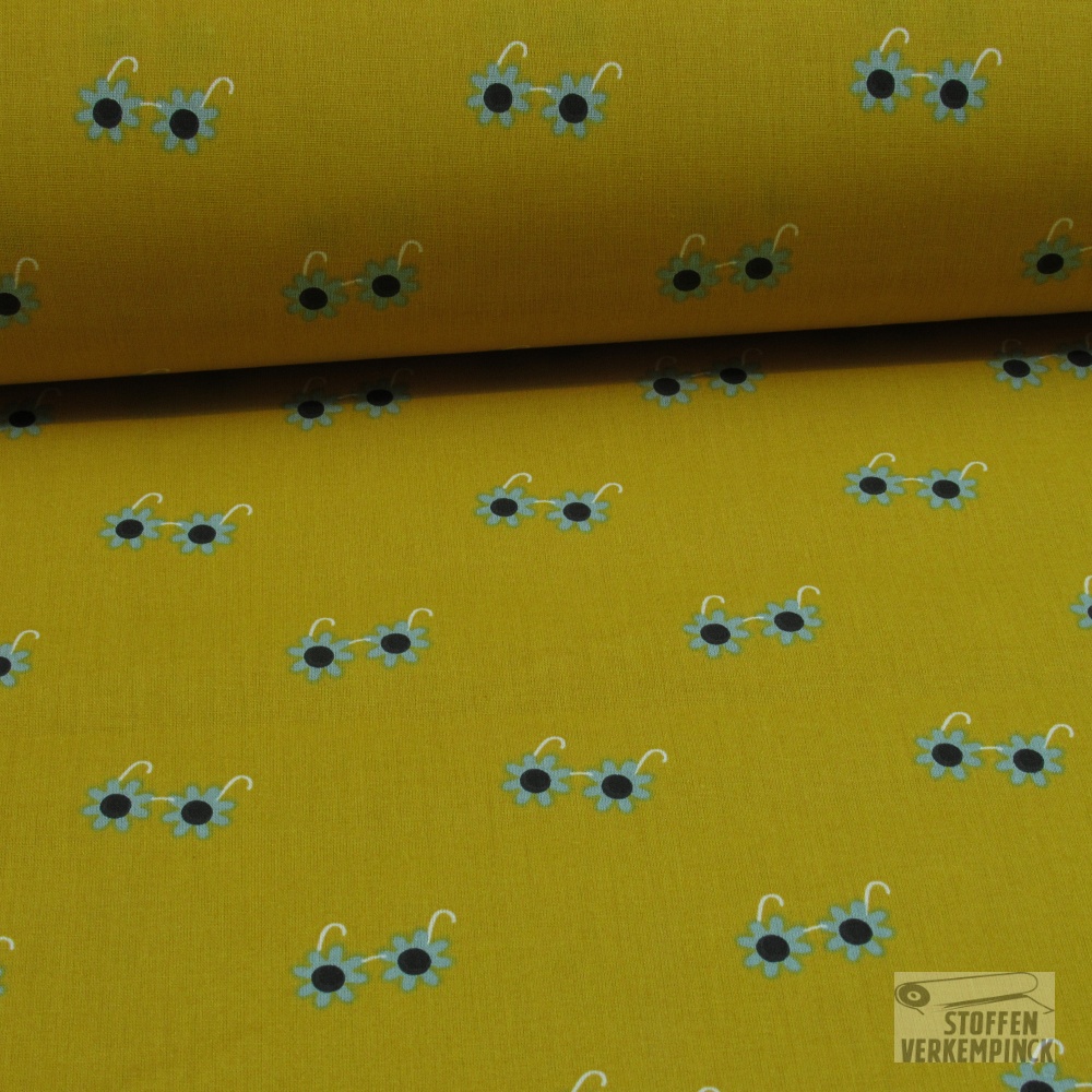 Katoen Print Sunny Oker