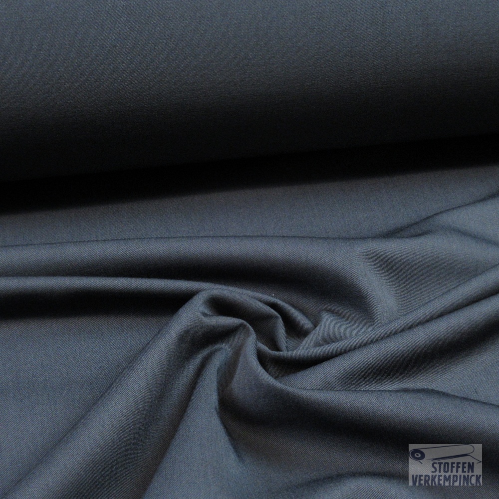 Polye/Visco Gabardine Soepel Navy