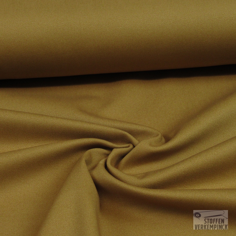 Peach Katoen Stretch Oker