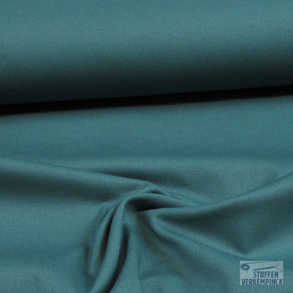 Peach Katoen Stretch Oud Groen