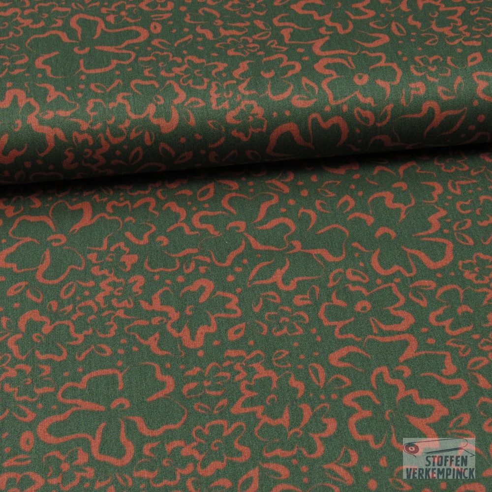 Poplin Wild Flowers "B" Army