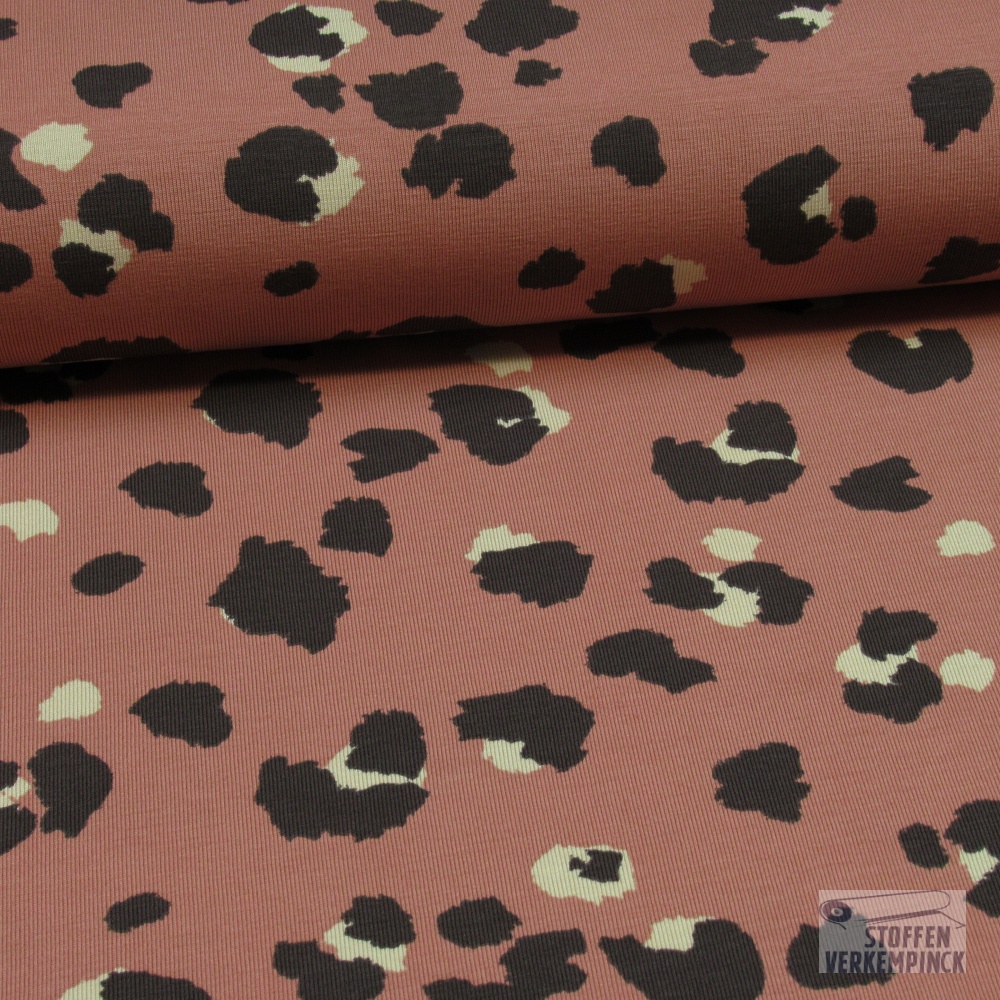 Jersey Bamboo Animal Dark Rose