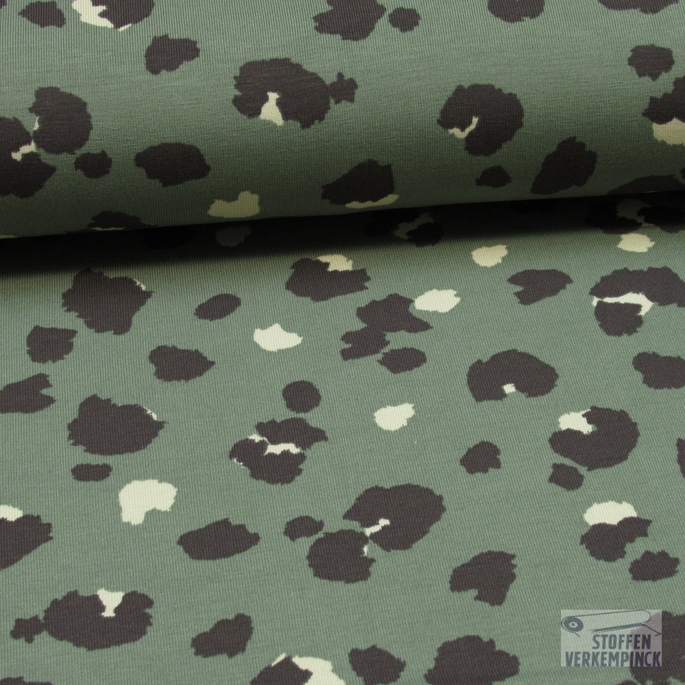 Jersey Bamboo Animal Oud Groen