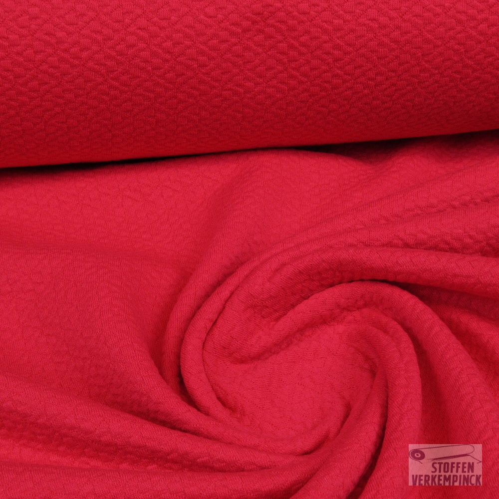 Jersey Jacquard Katoen Fel Rose