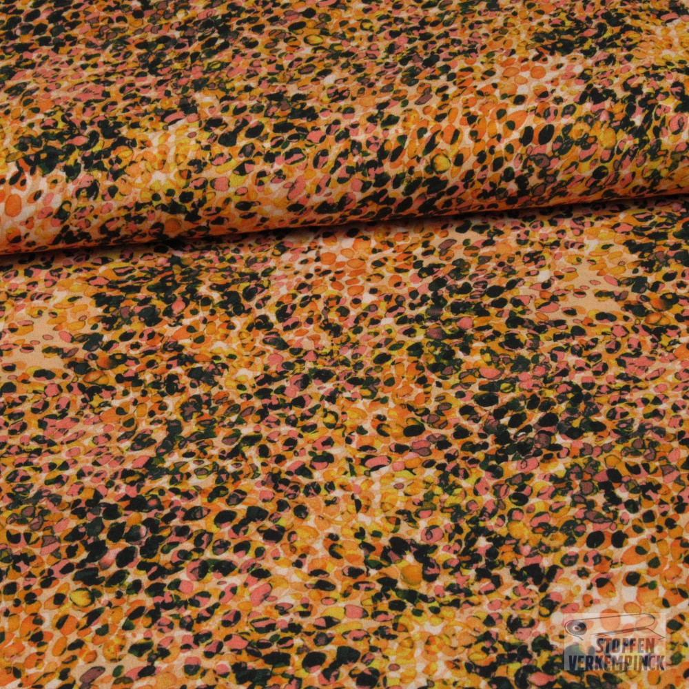 Viscose Digital Dots Koraal