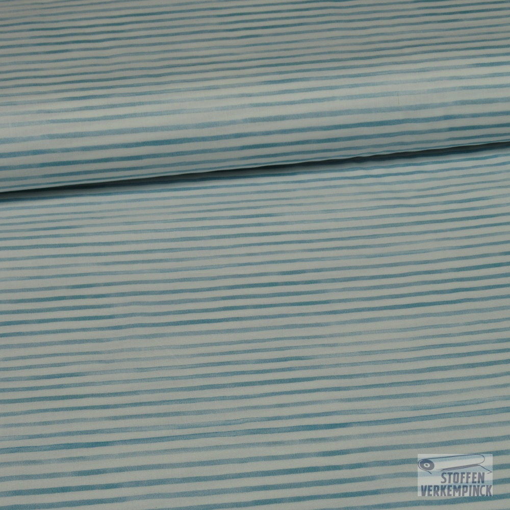 Poplin Digitaal Bedrukt Strepen en Vrienden Snoozy Fabrics (Design B)