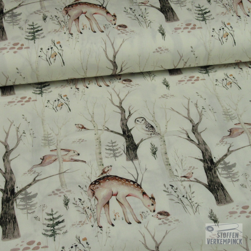 Poplin Digitaal Bedrukt Mix Clay Snoozy Fabrics (Design D)