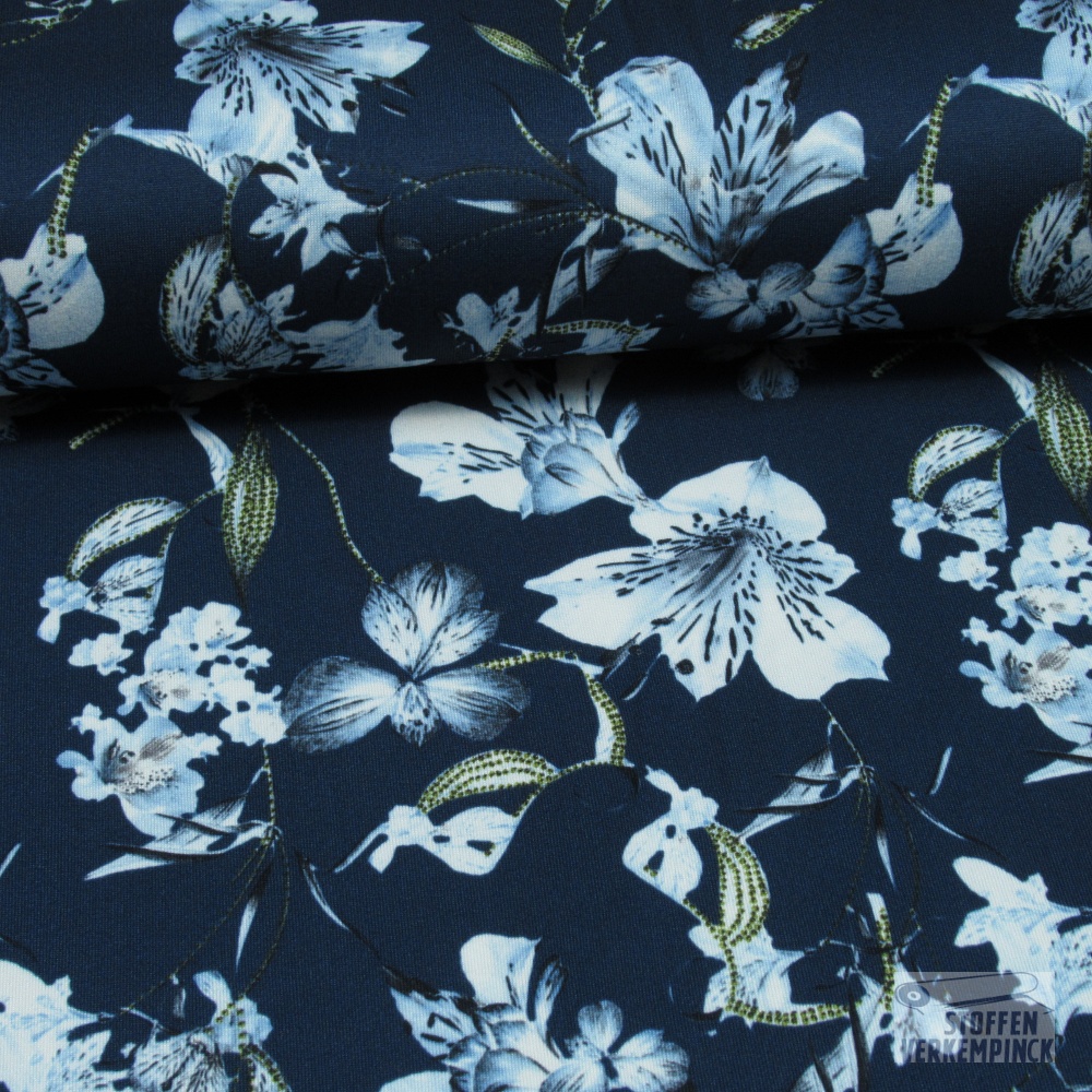 Jersey Soft Lelies Navy