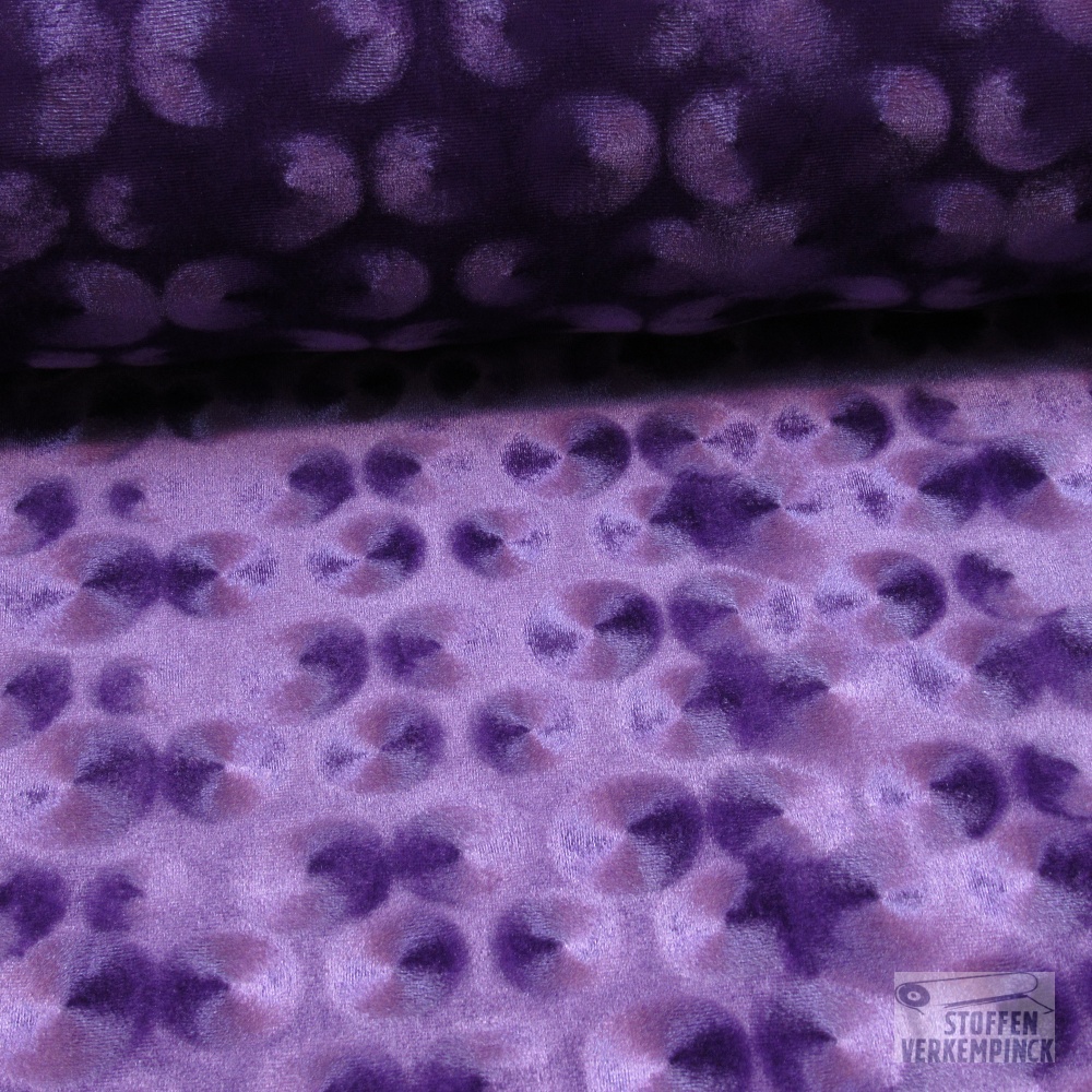 Jersey Velvet Embossed Paars