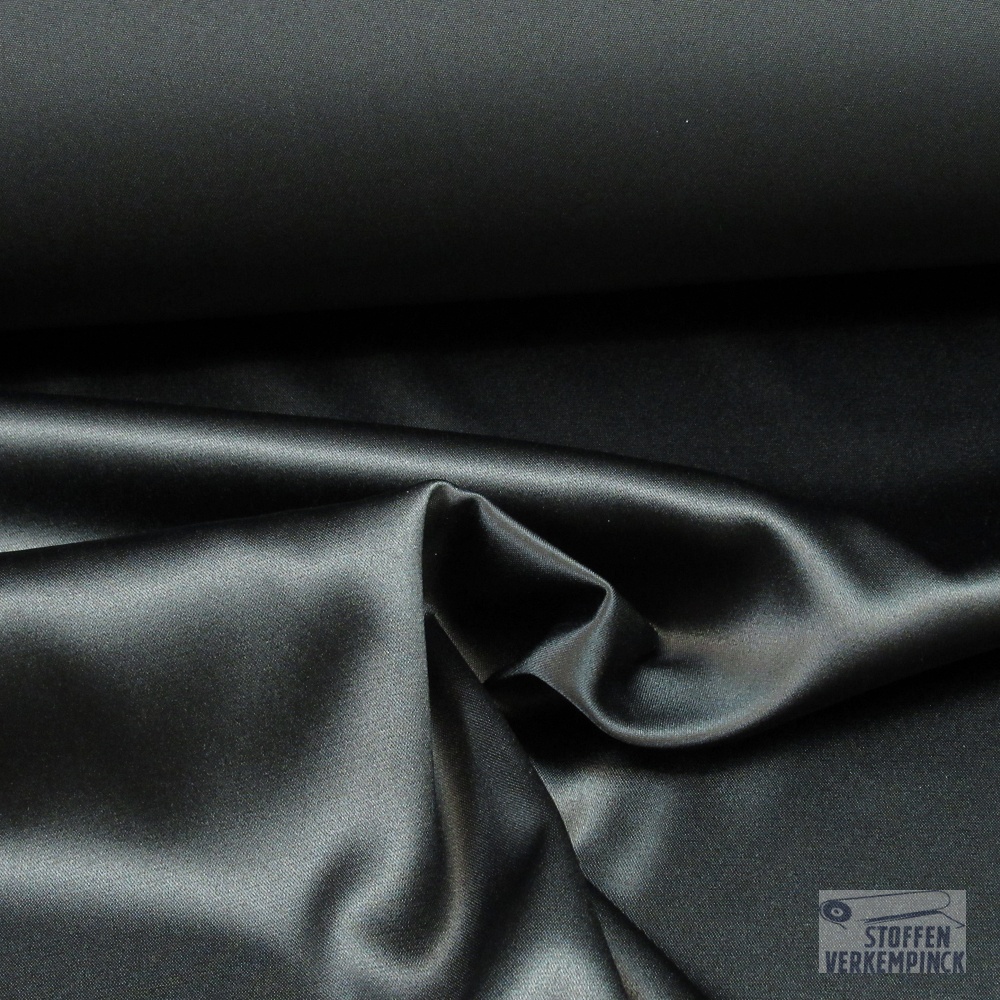 Satijn Stretch Zwart