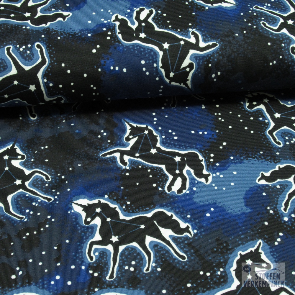 Jersey Glow in the Dark Unicorn Blauw