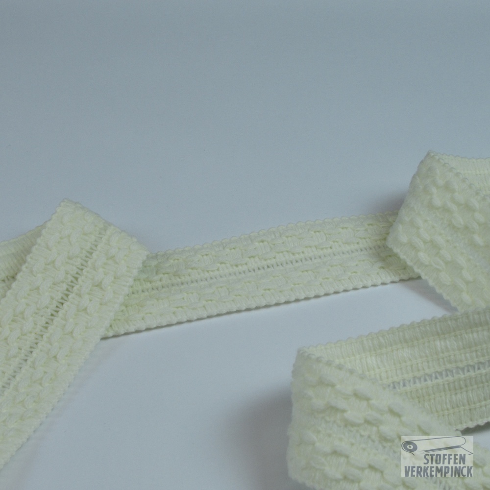 Gebreid Afboordlint off white