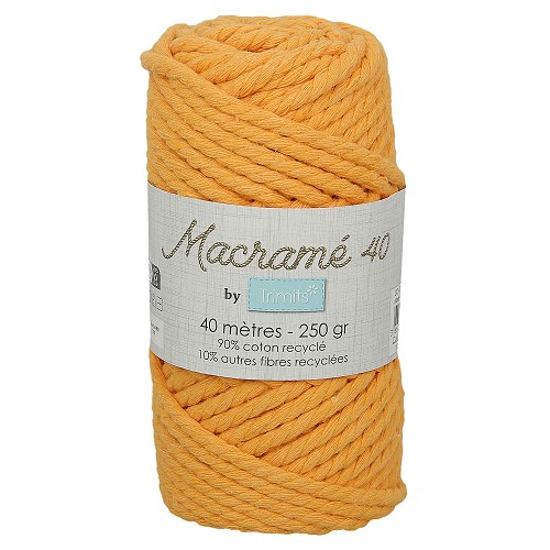 Trimids Macramé touw 5mm - 250gr - 40m - oker