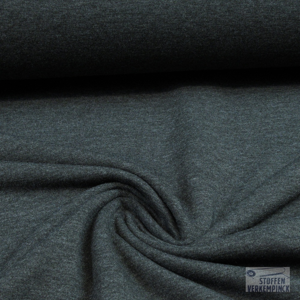 French Terry Brushed Dark Grey Melange