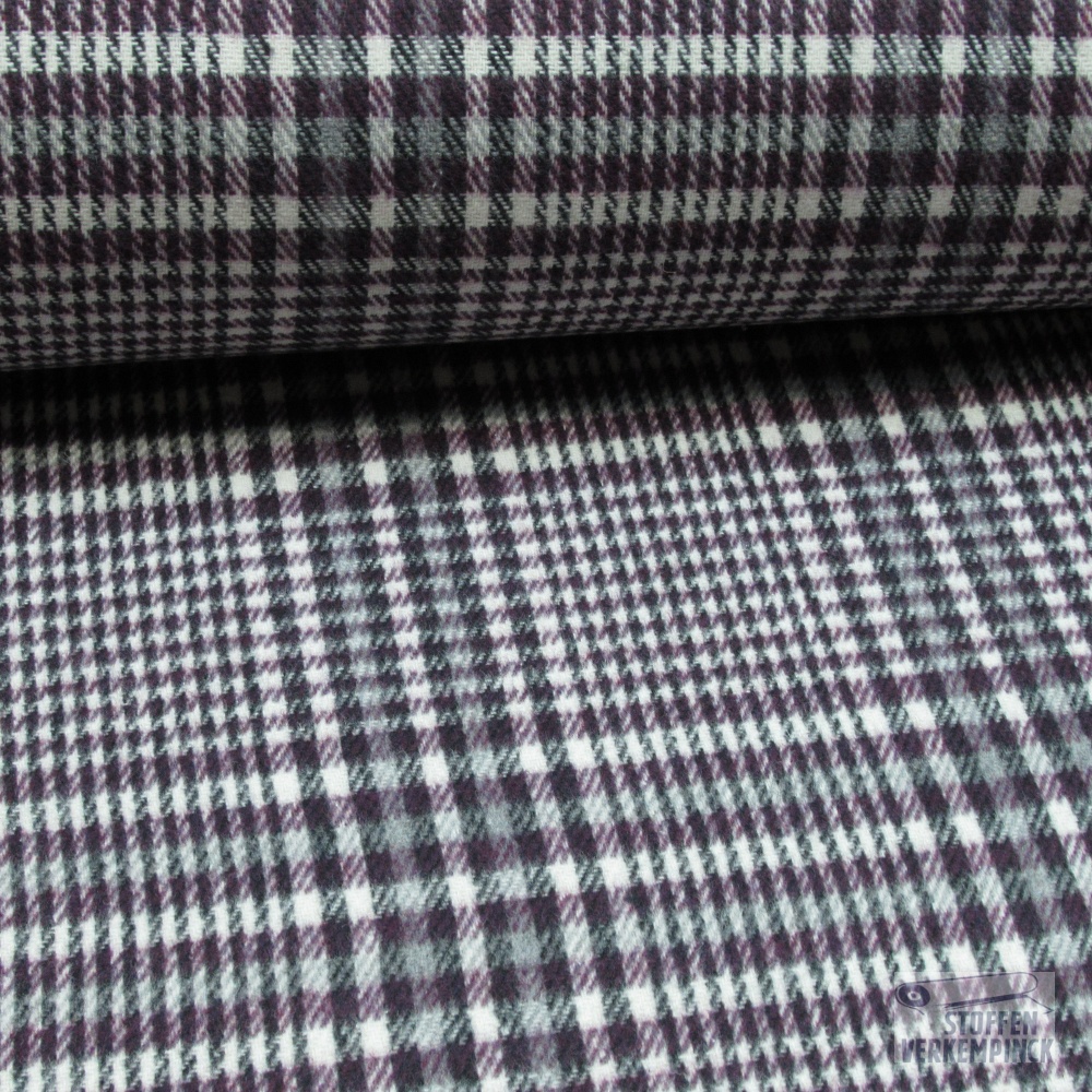 Flanel Katoen Ruit Violet